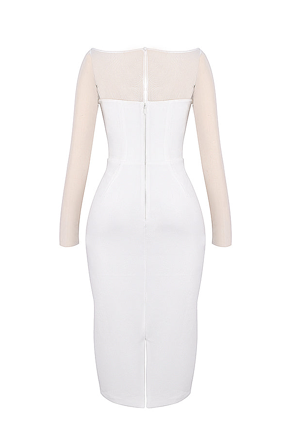 Deep cut midi dress