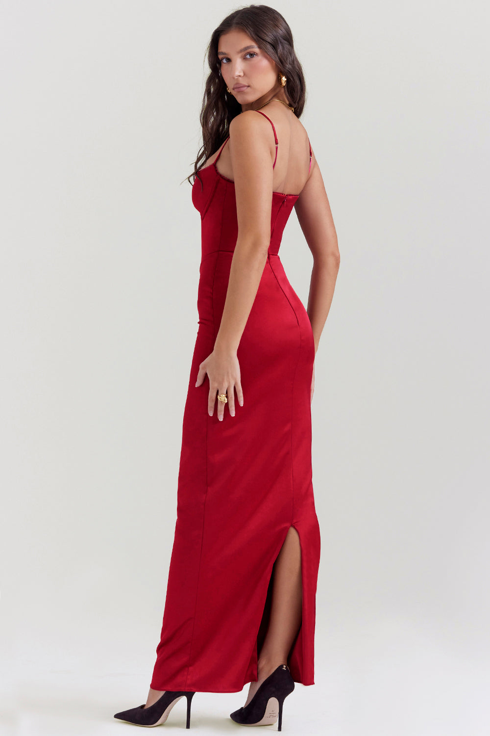 corset maxi dress