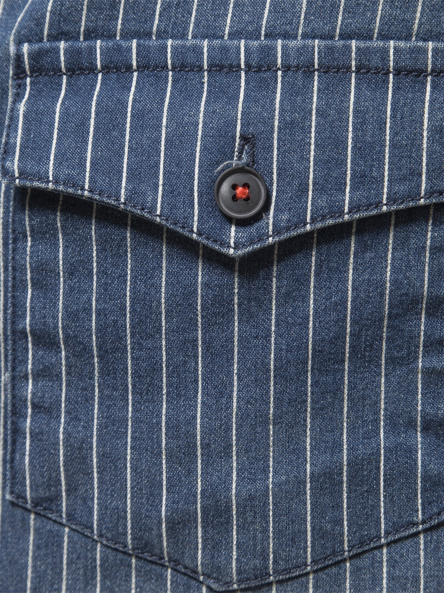 Striped shirt in stretch denim