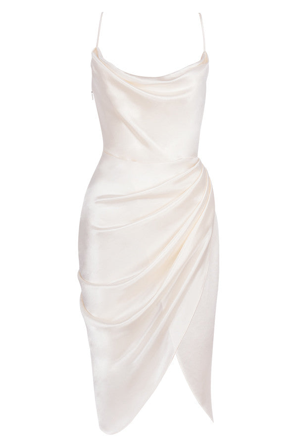 Satin balcony corset dress