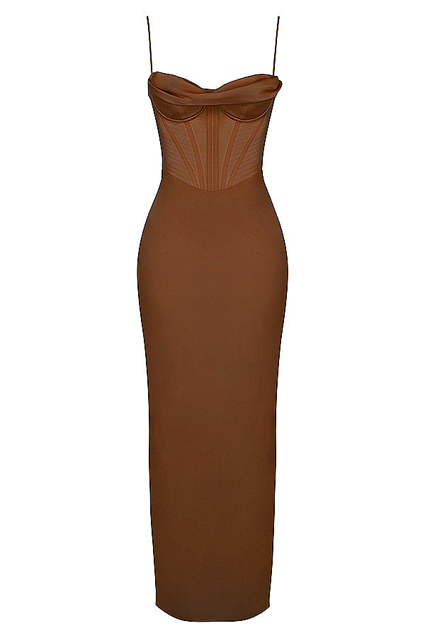 Elegant corset maxi dress
