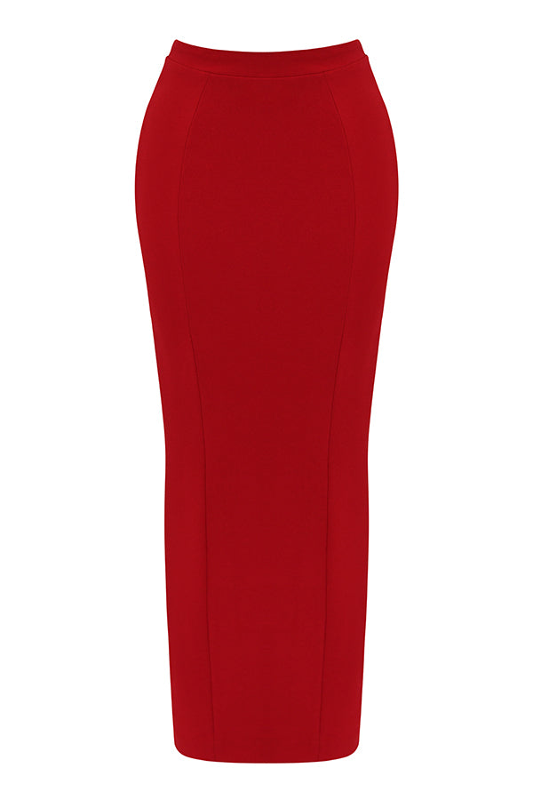 Red Rose Taucha corset with maxi skirt