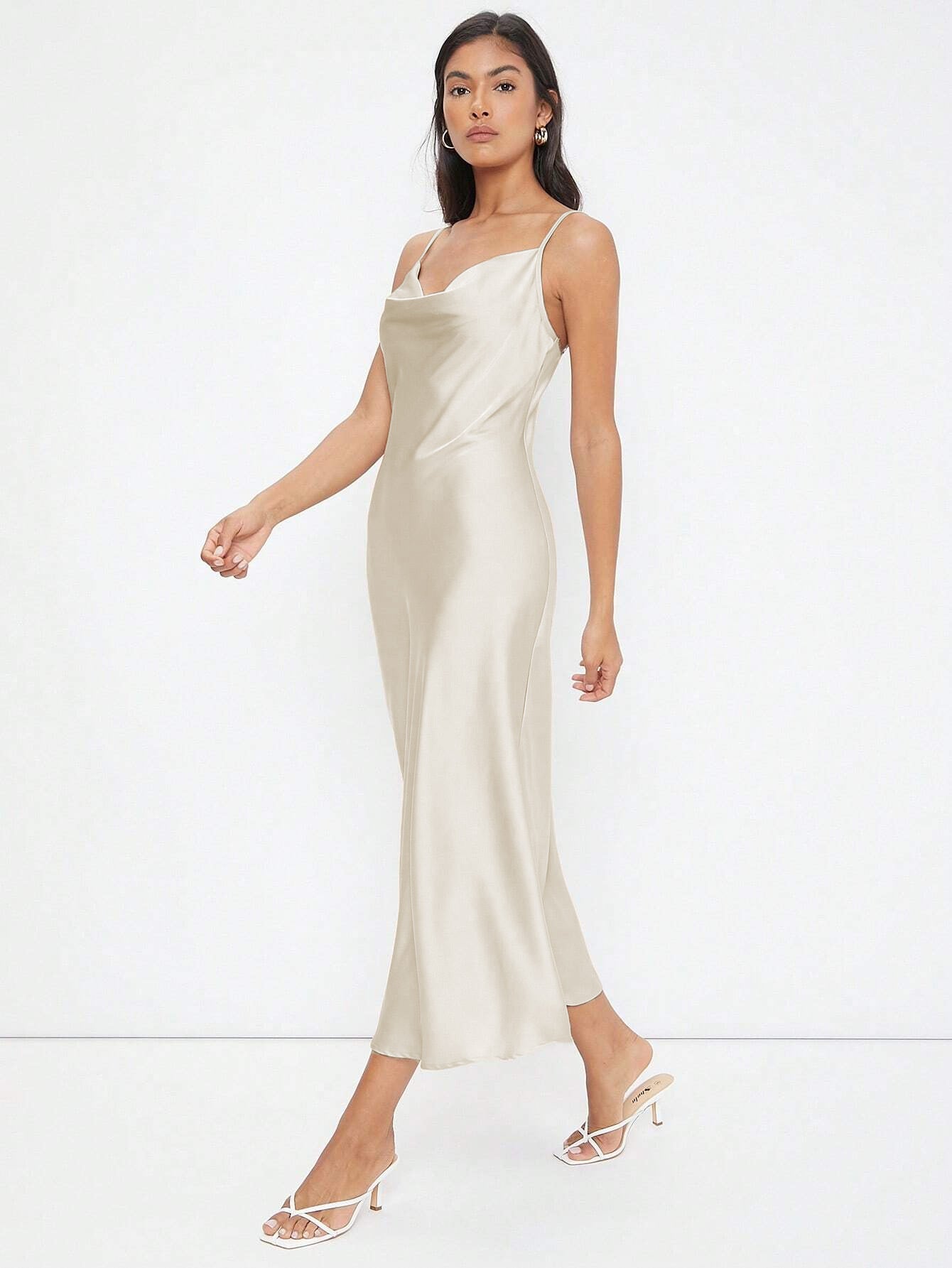 Satin maxi dress