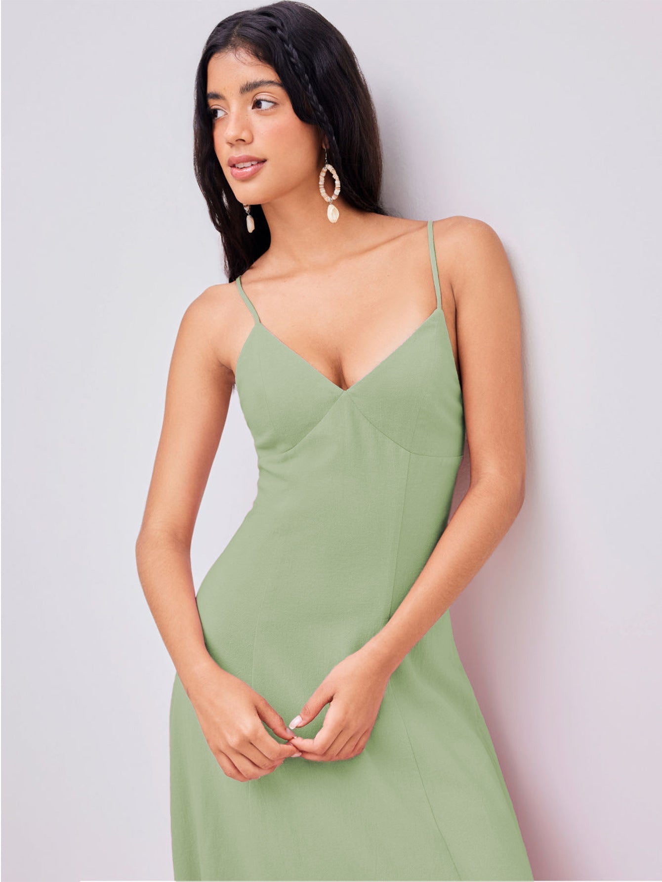 Light green maxi dress