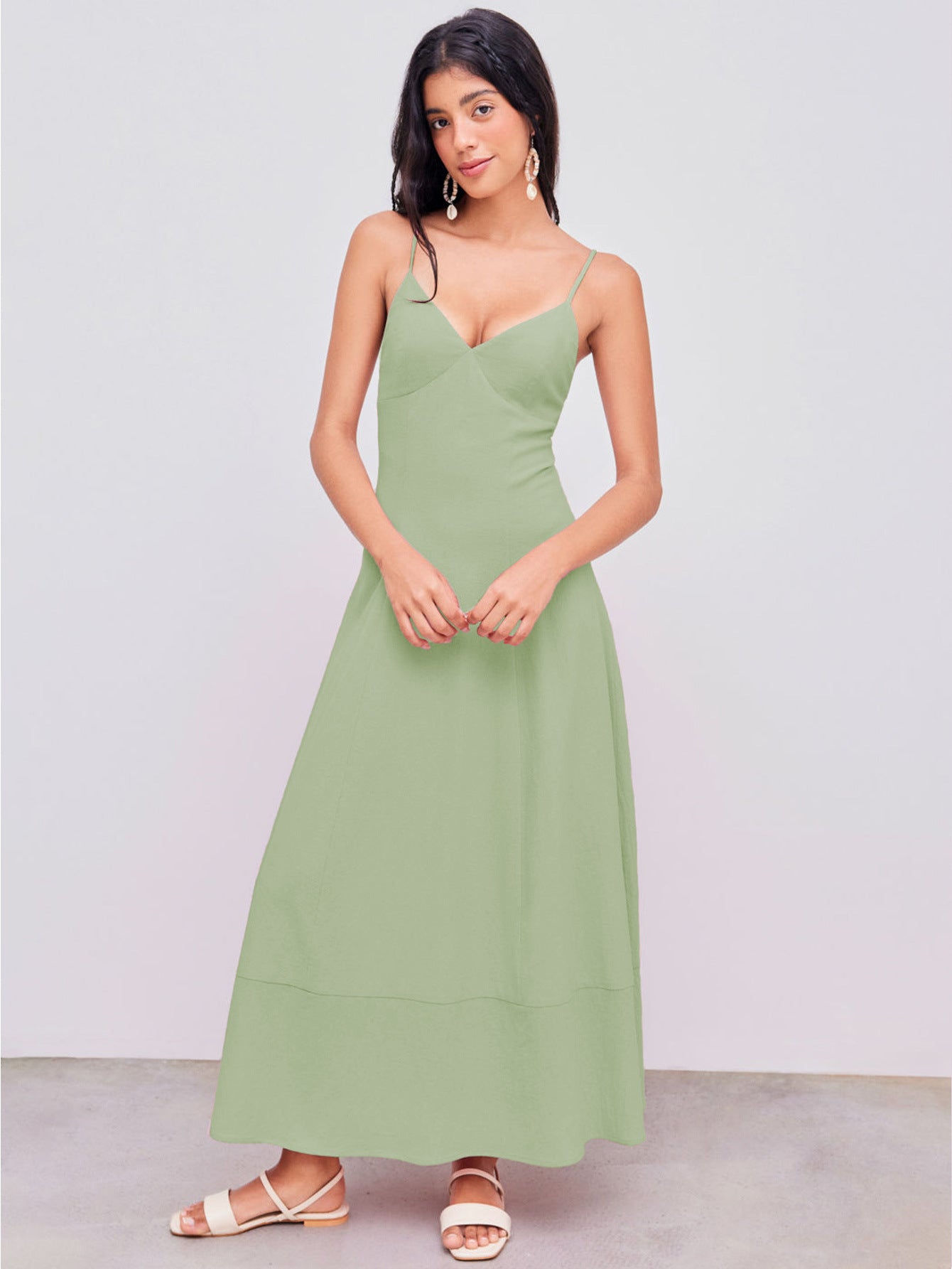 Light green maxi dress