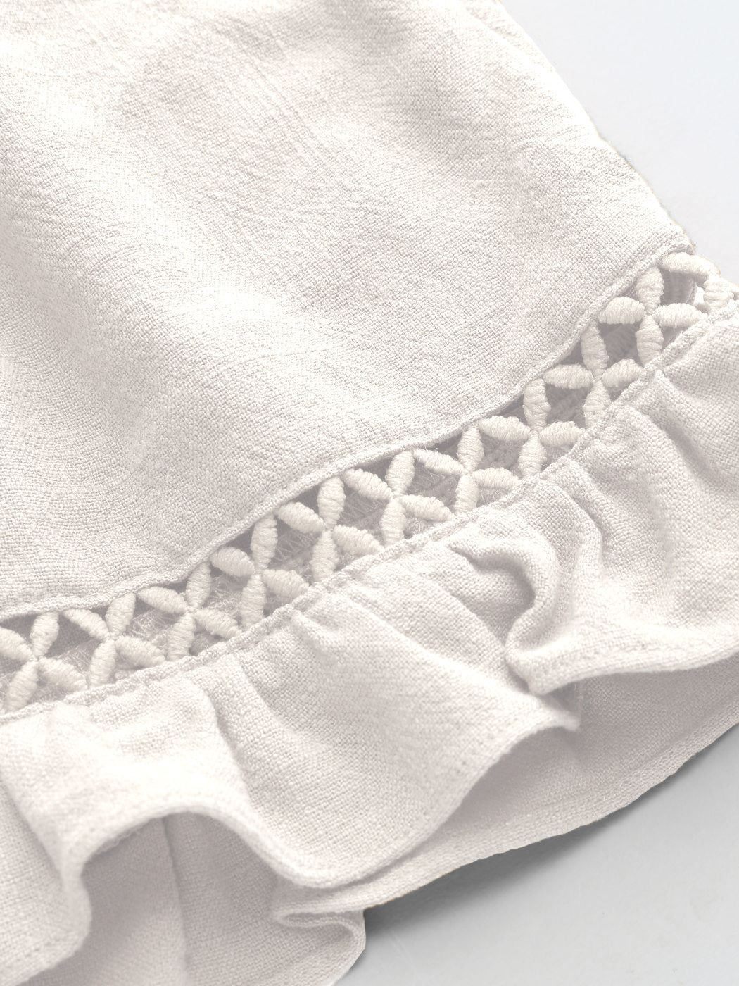 Elegant white dress with texture