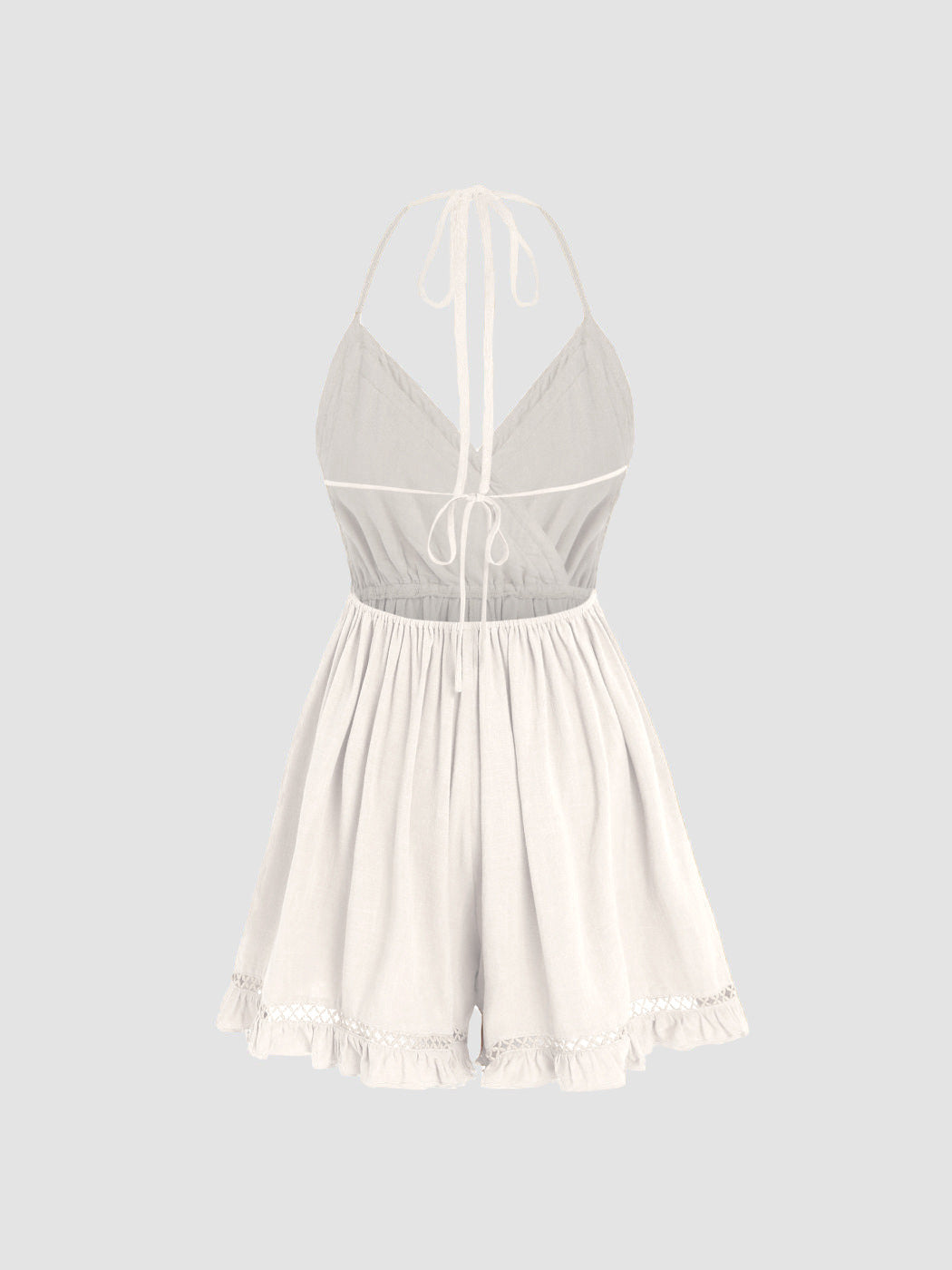 Elegant white dress with texture