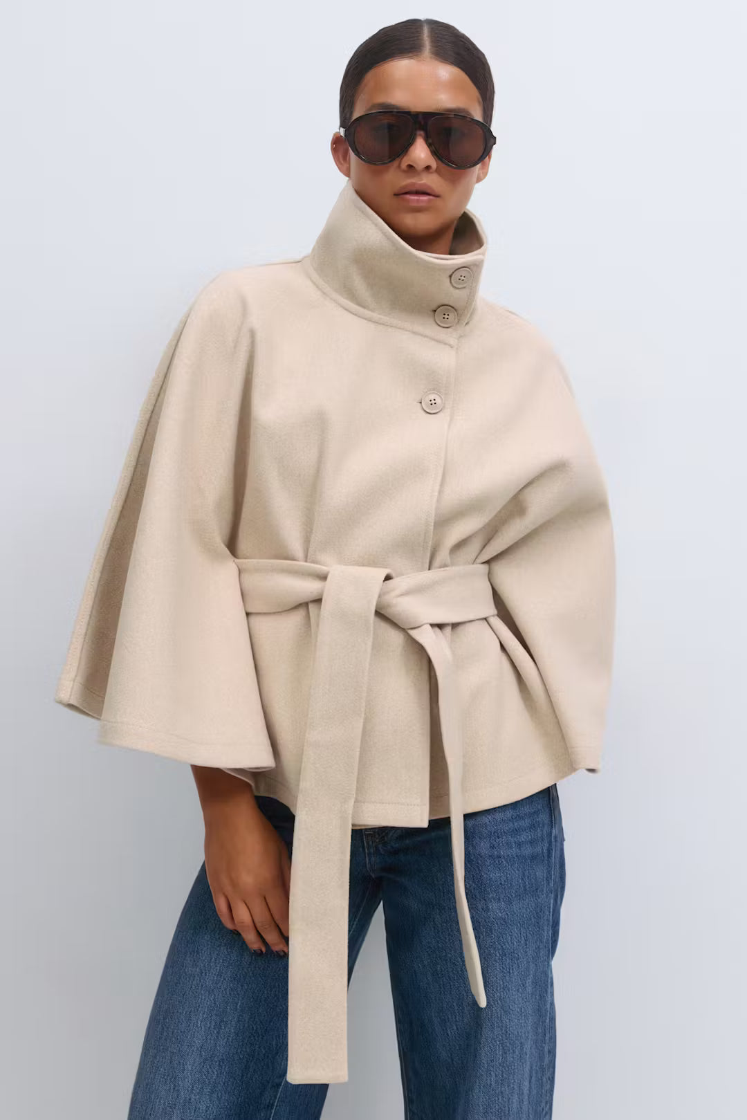 Belt Cape Loose Jacket