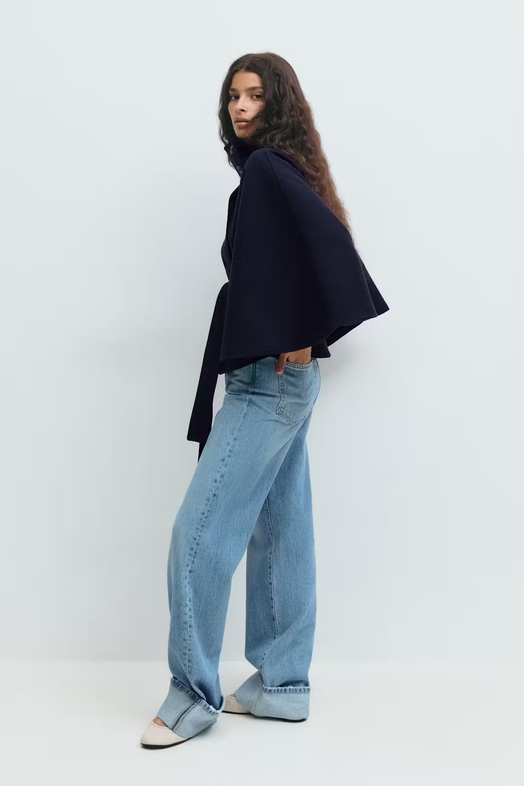 Belt Cape Loose Jacket