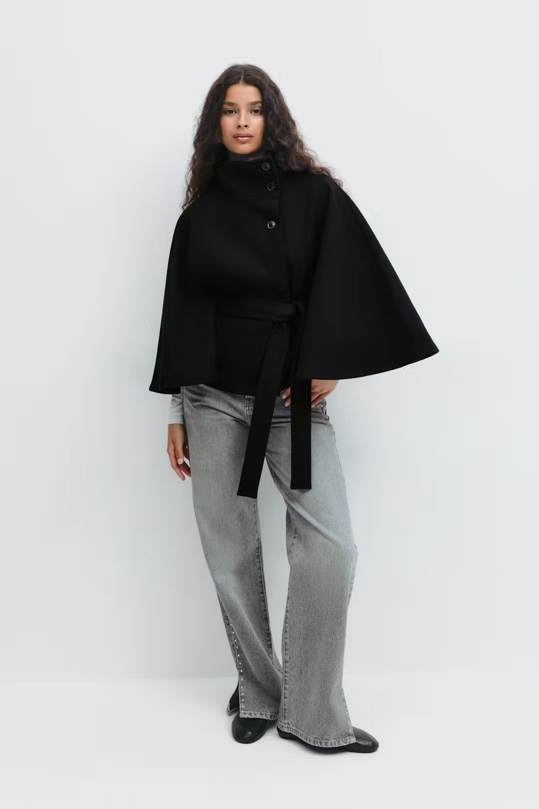 Belt Cape Loose Jacket