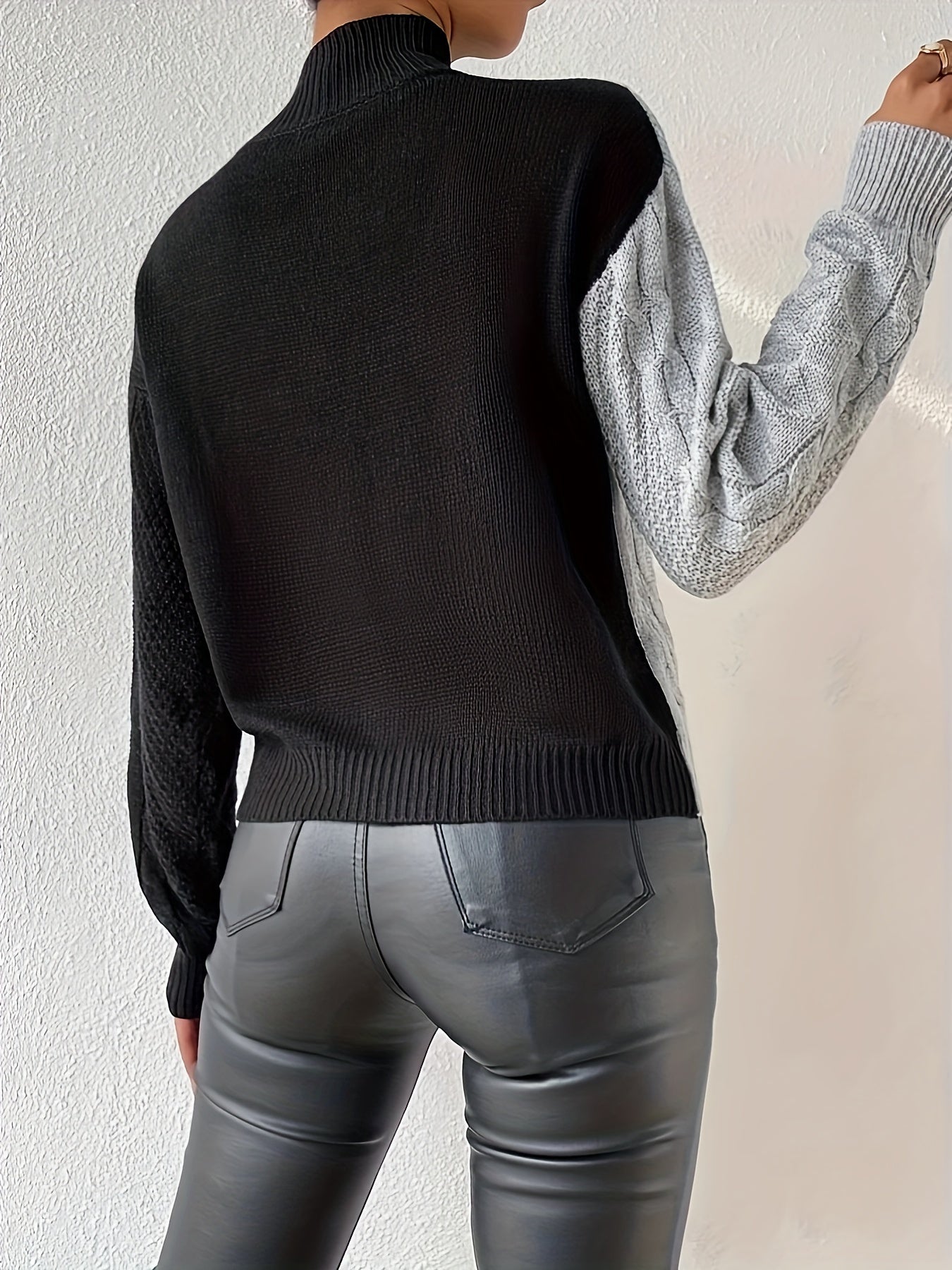 Stand-up collar sweater for women