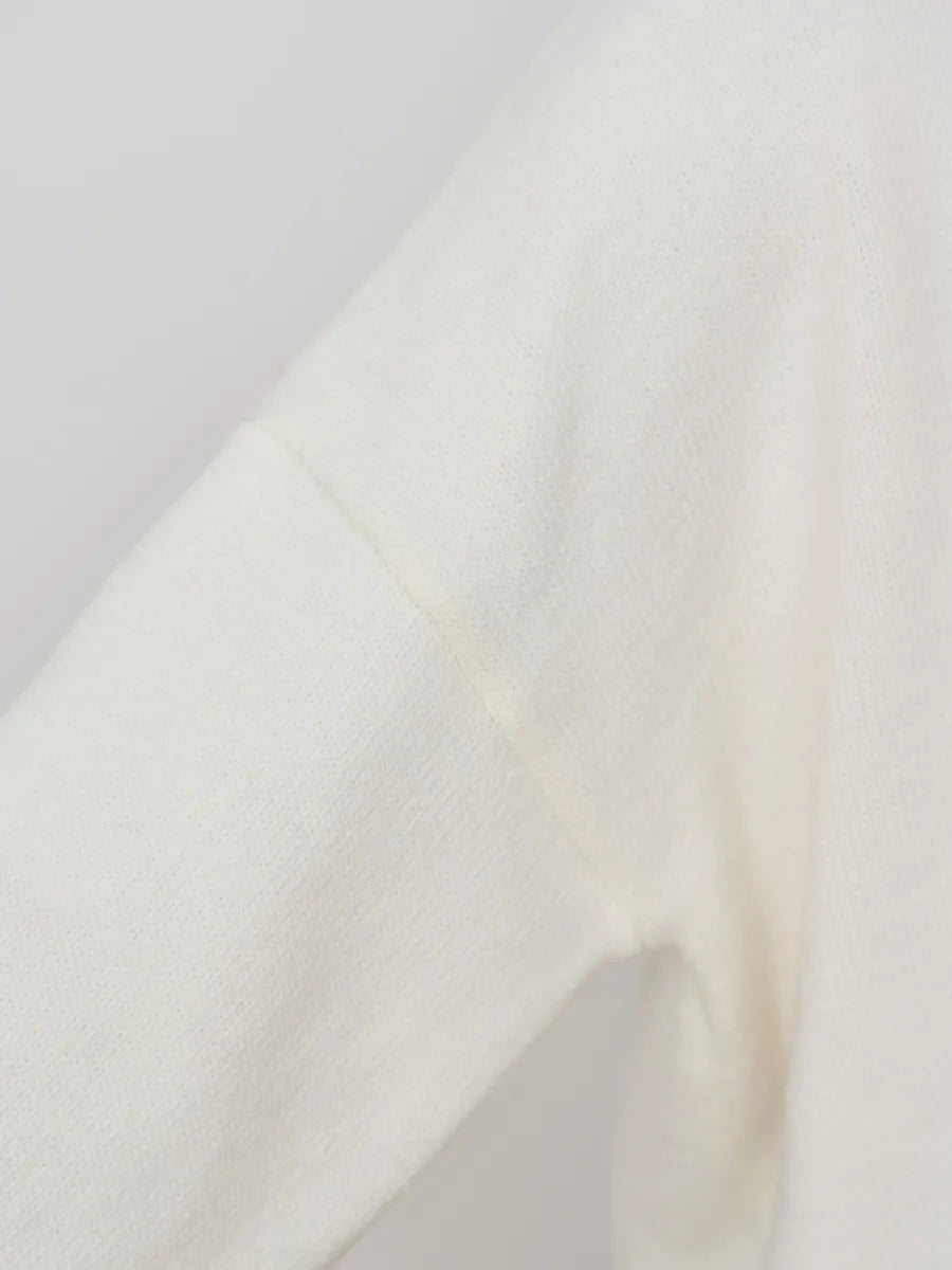 Loose Cardigan With Ribbon Buttons