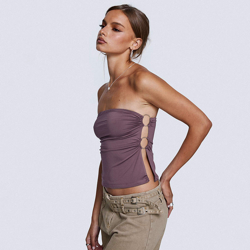 Slim Tube Top In Purple
