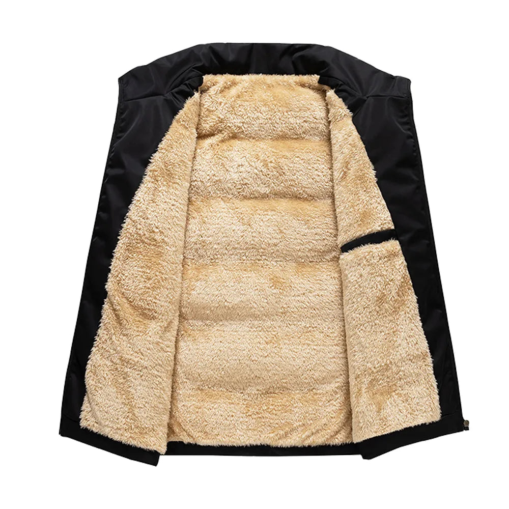 Down jacket made of cotton with lambswool filling