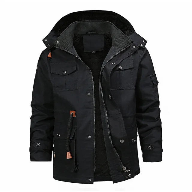 Dieter warm fleece jacket with hood
