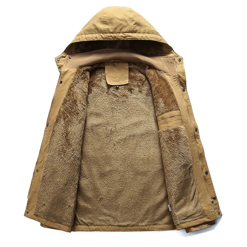 Dieter warm fleece jacket with hood