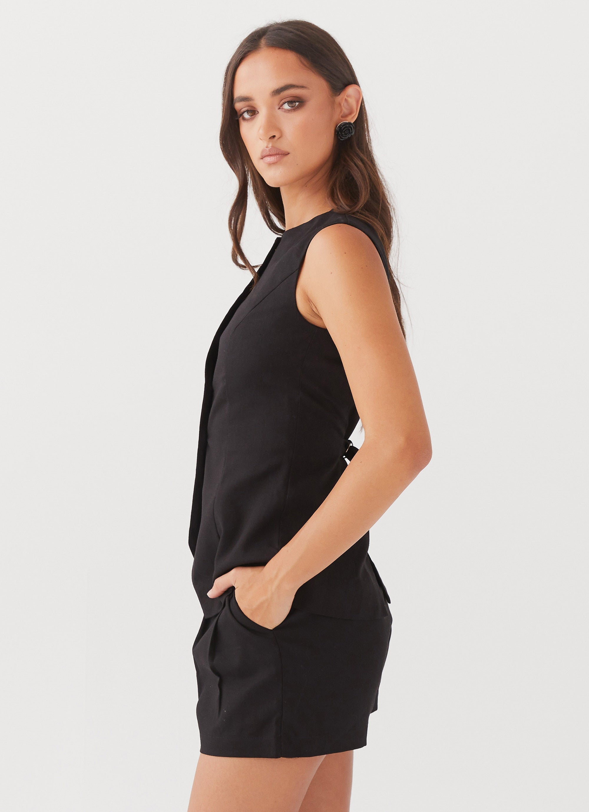 Elegant Linen Vest and Shorts