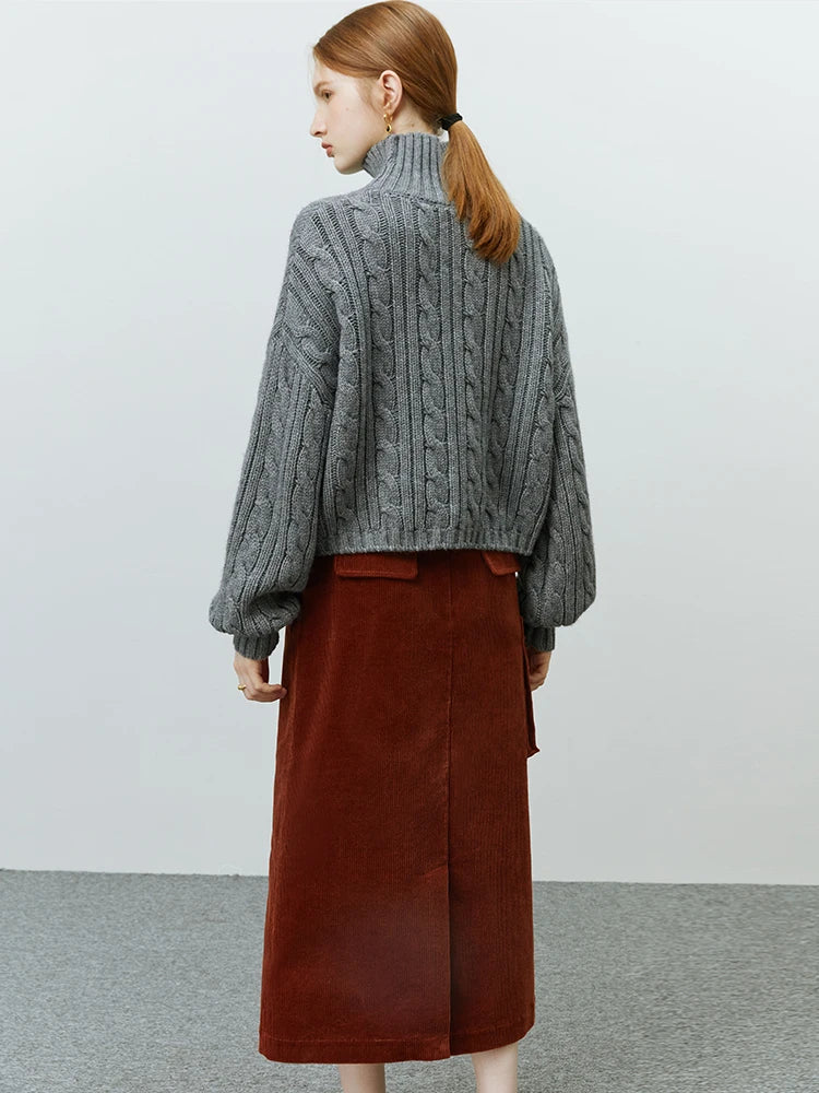 Dough Twists High Neck Sweater