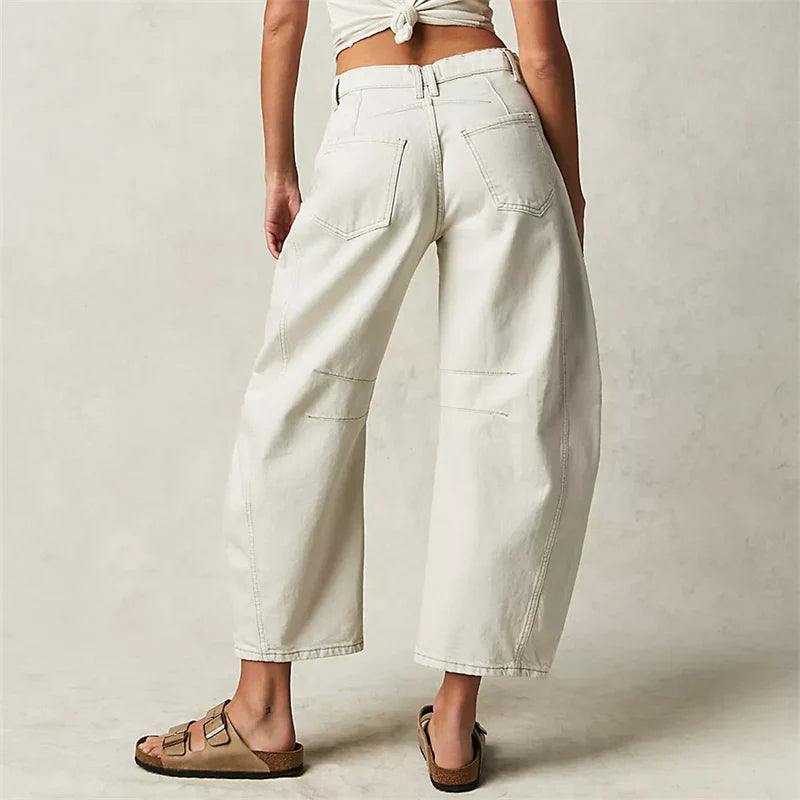 Mid-Rise Barrel Jeans
