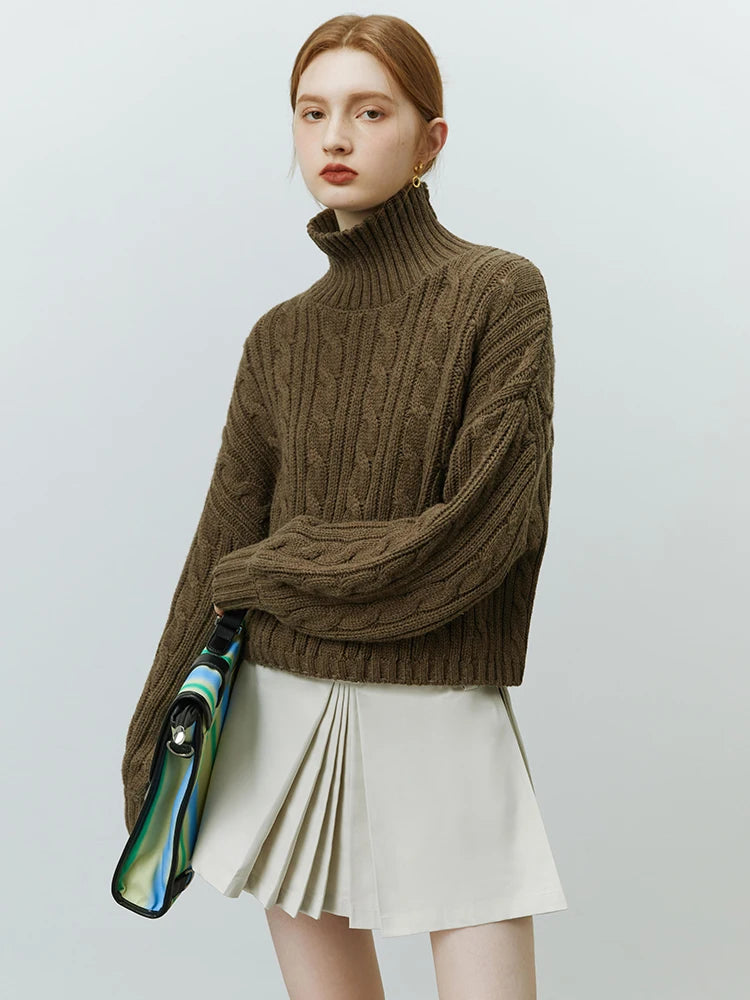 Dough Twists High Neck Sweater