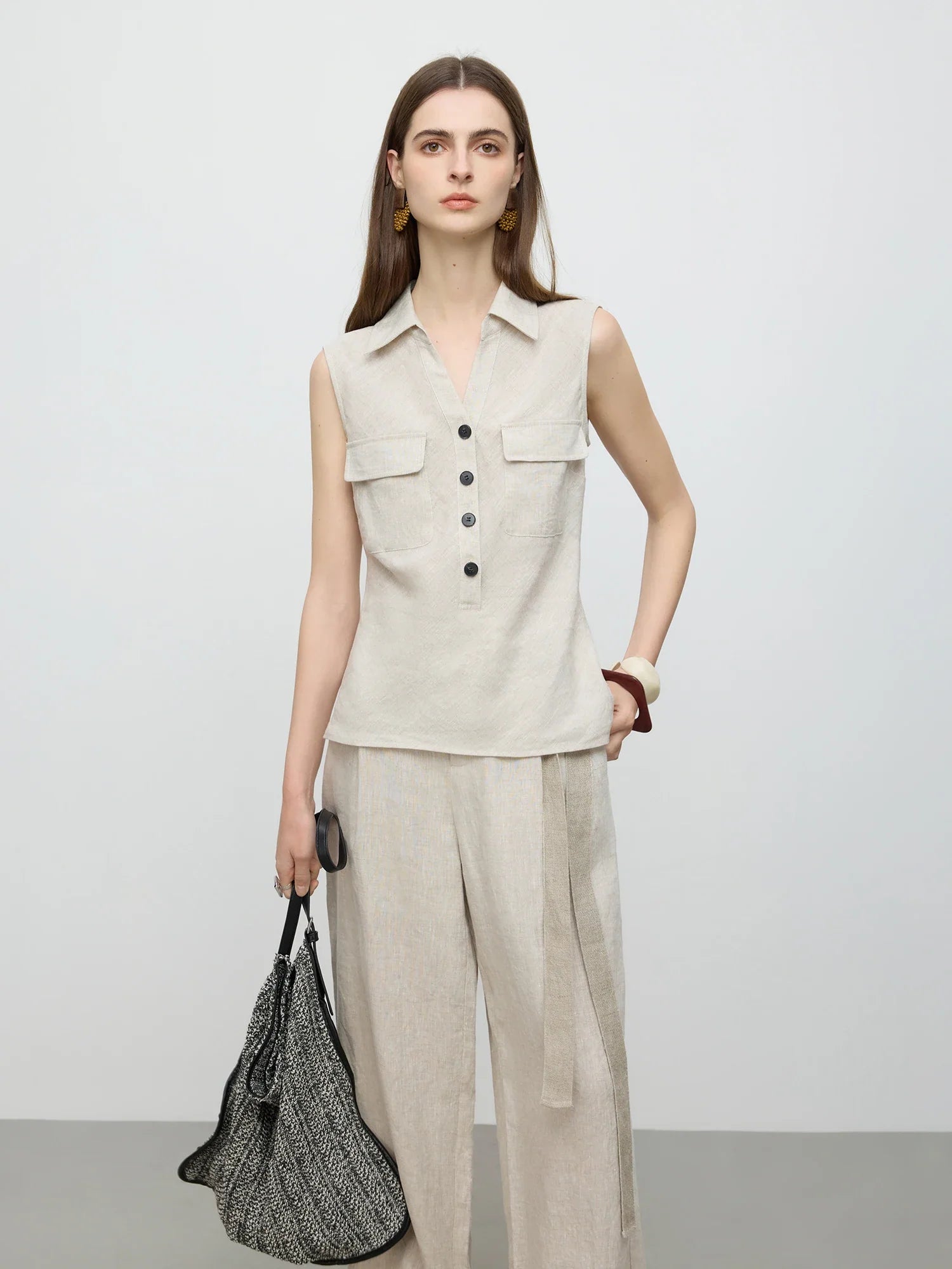 Relaxed Vest Top and Pants Set