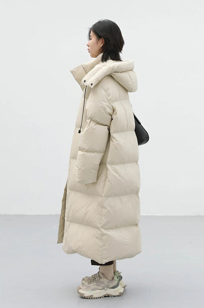 Hooded Thick Warm Long Down Jacket