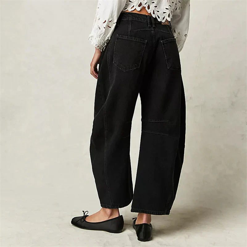 Mid-Rise Barrel Jeans