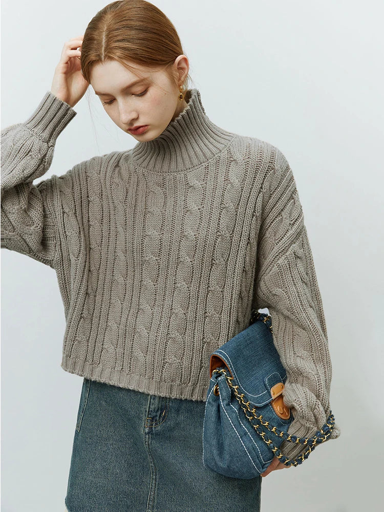 Dough Twists High Neck Sweater