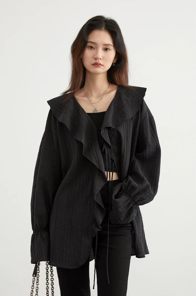 Casual Ruffled Loose Blouses