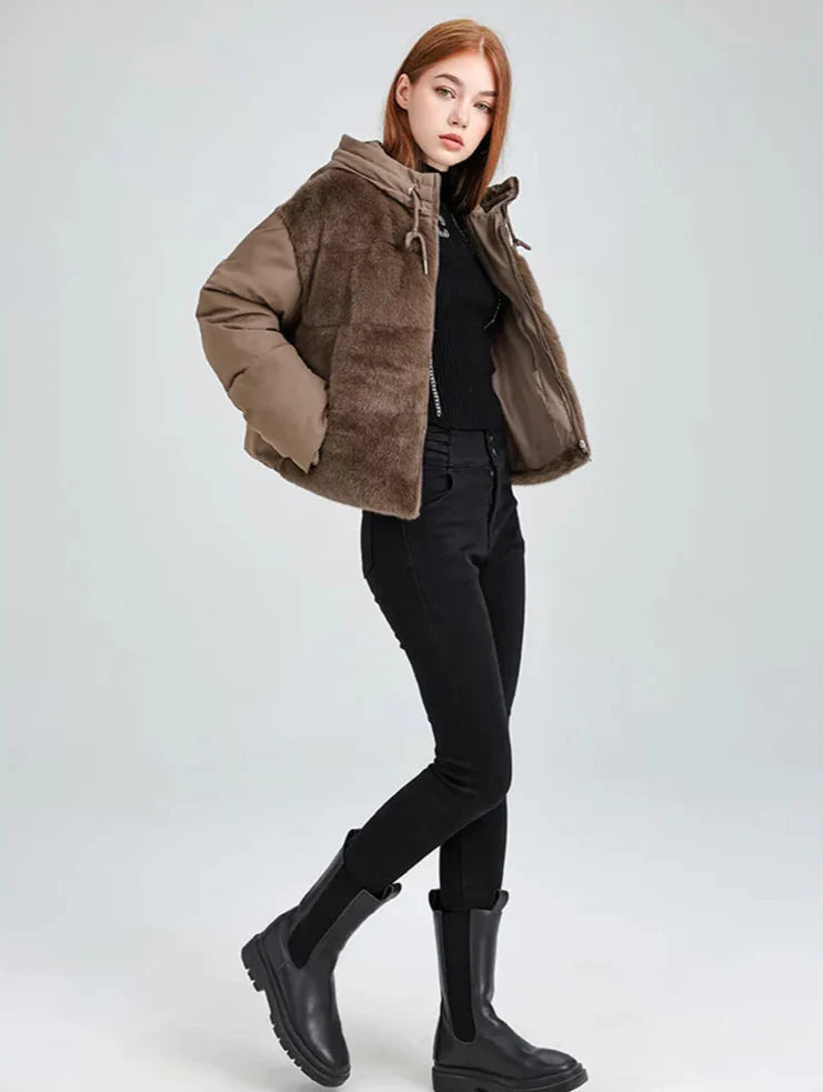 Splicing Fur Jacket
