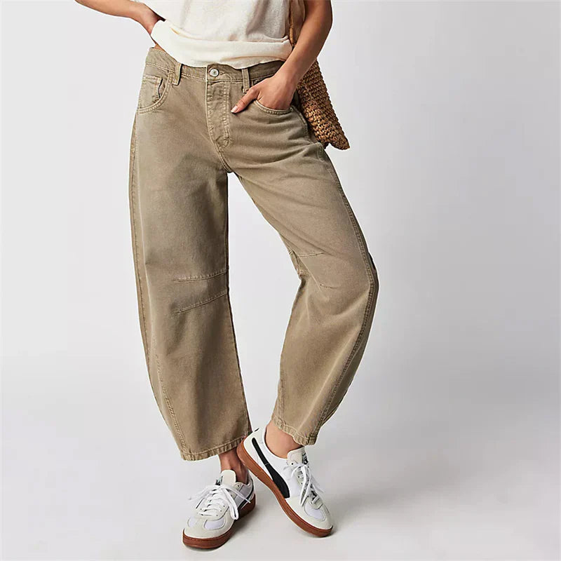 Mid-Rise Barrel Jeans