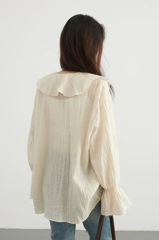 Casual Ruffled Loose Blouses