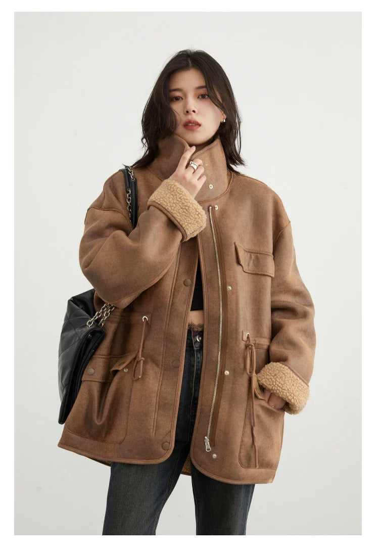 Oversized Suede Jacket
