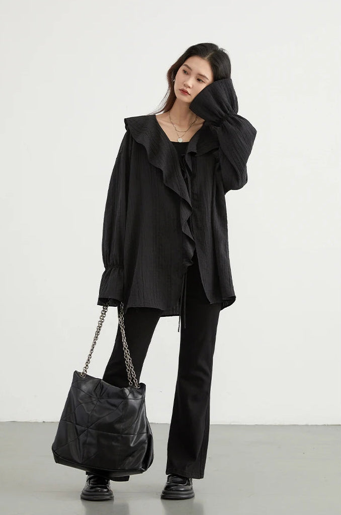 Casual Ruffled Loose Blouses