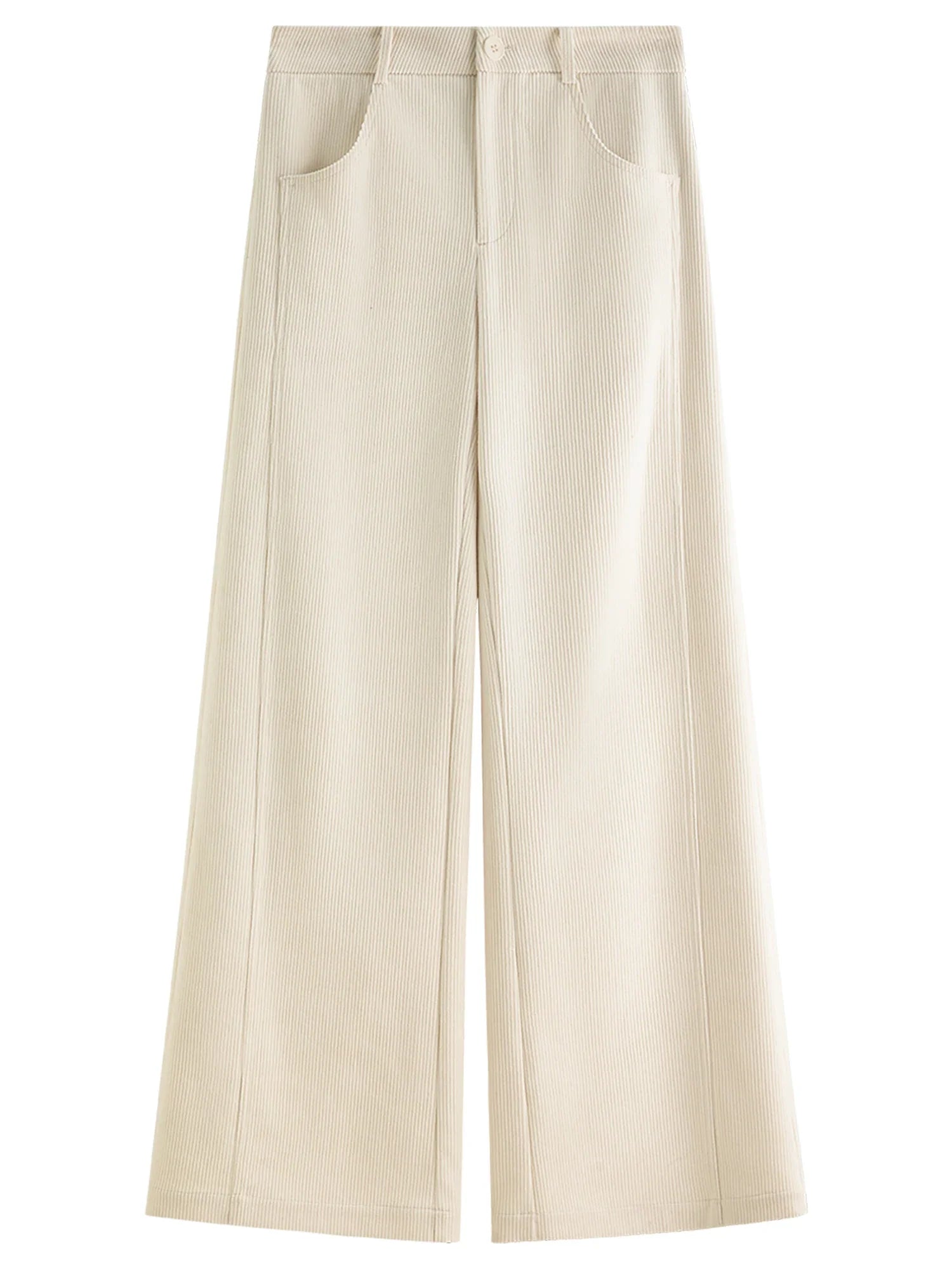 Casual Herringbone Fabric Pants