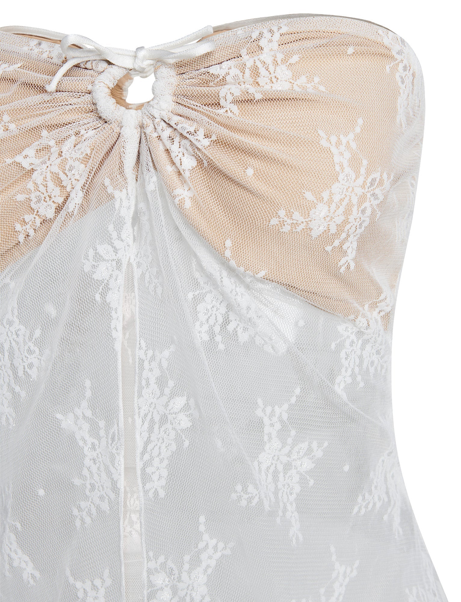 Elegant translucent top with skirt