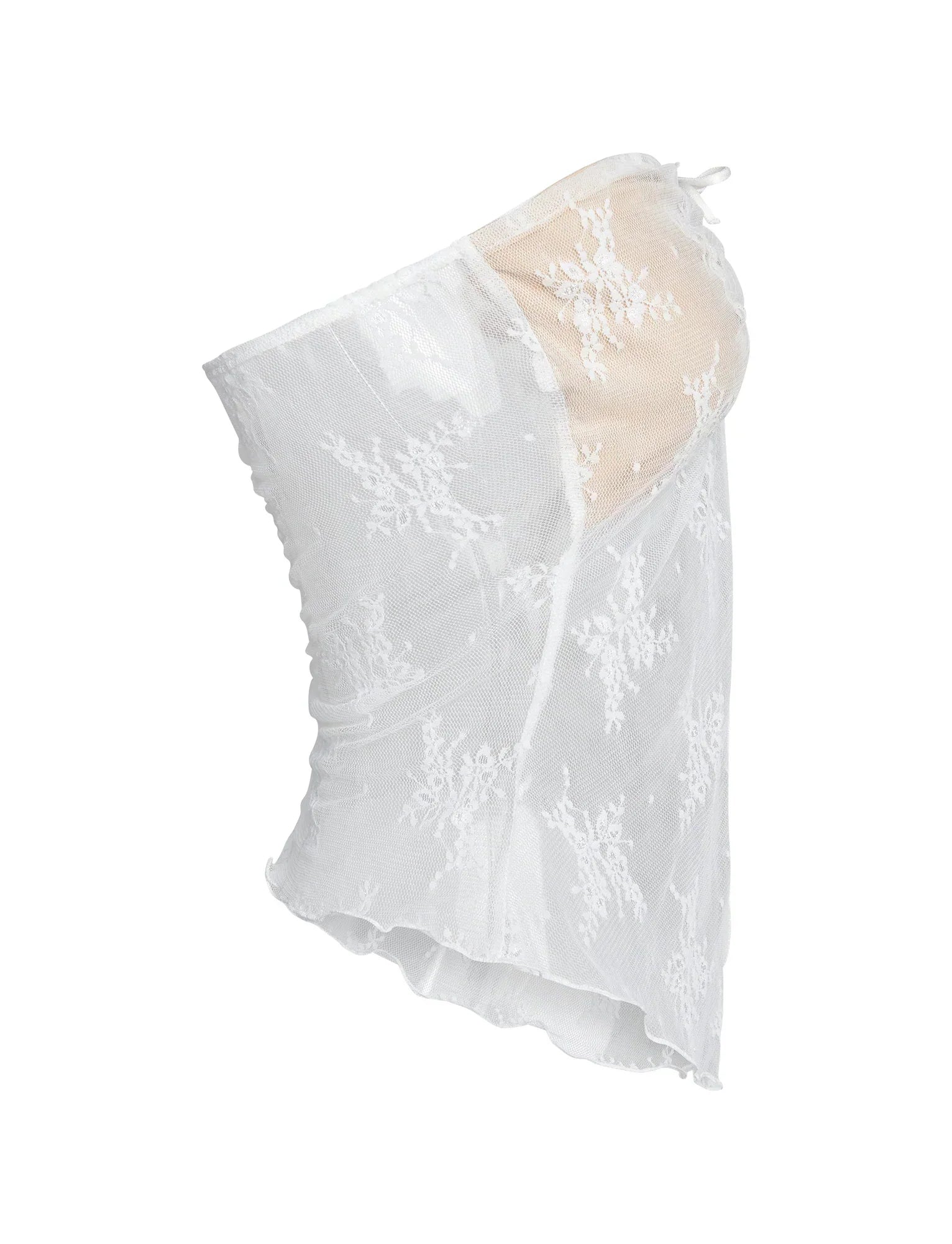 Elegant translucent top with skirt