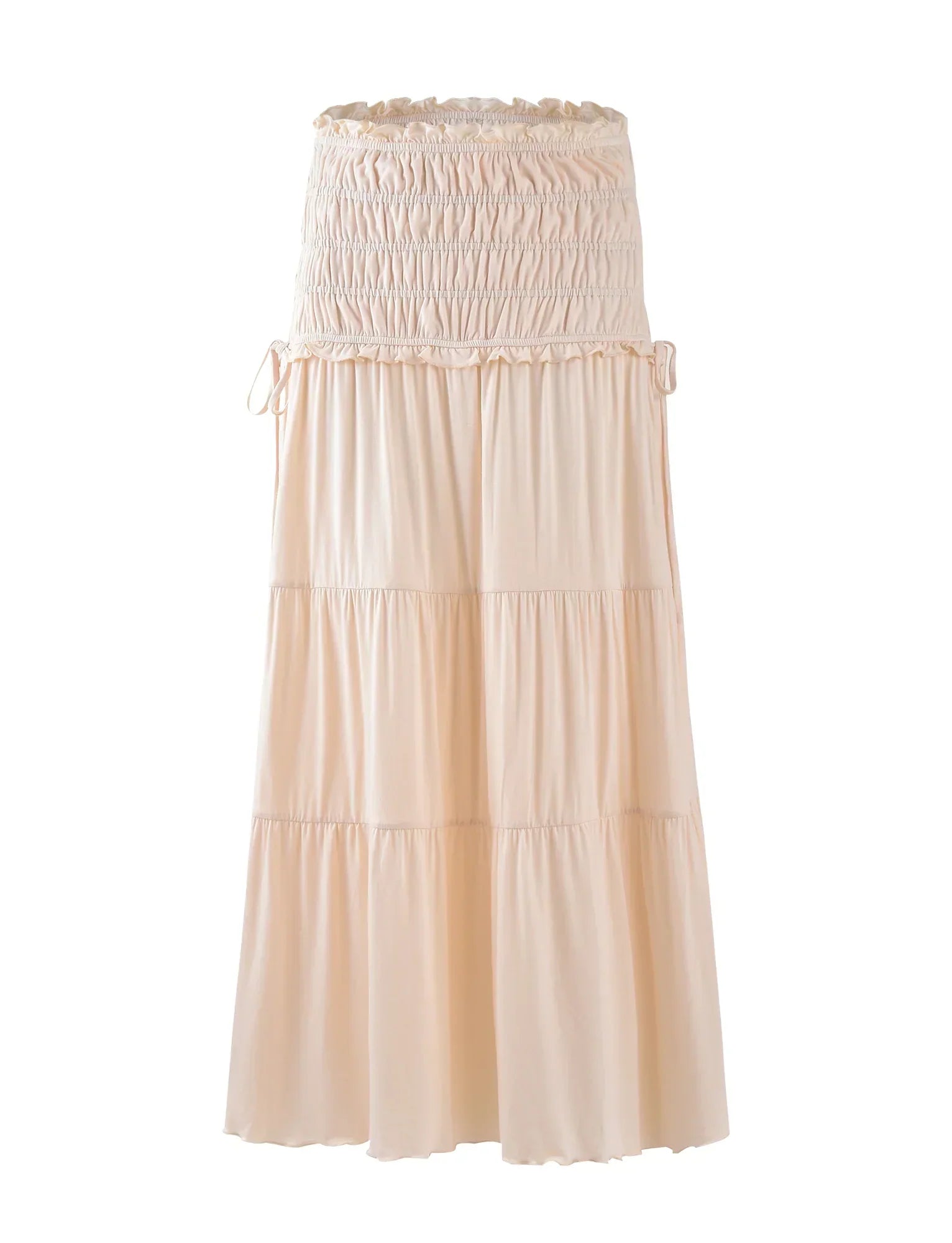 Textured twist top with maxi skirt