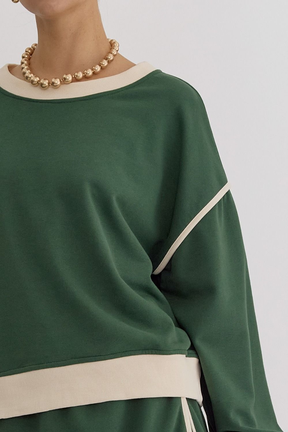 Green Loose Slim Fit Shirt and skirt set
