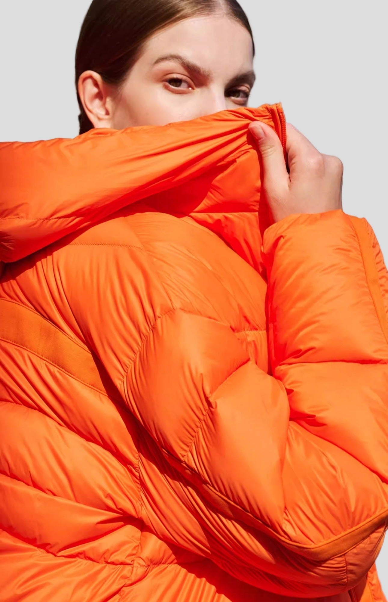 Orange Short Jacket With Texture