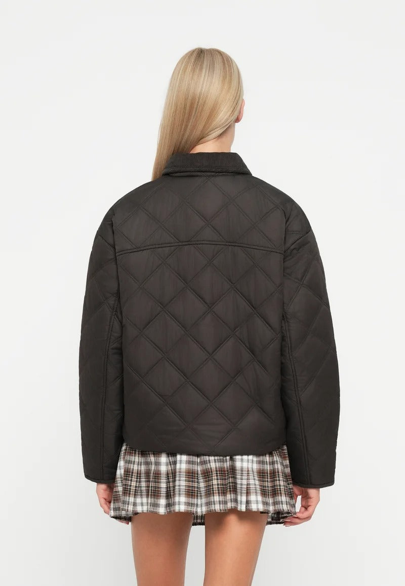 Short Textured Dark Brown Jacket