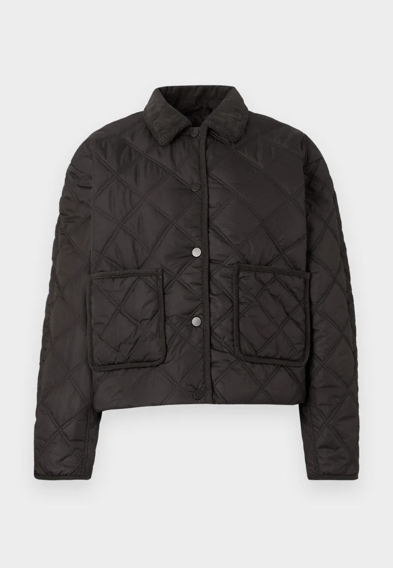 Short Textured Dark Brown Jacket
