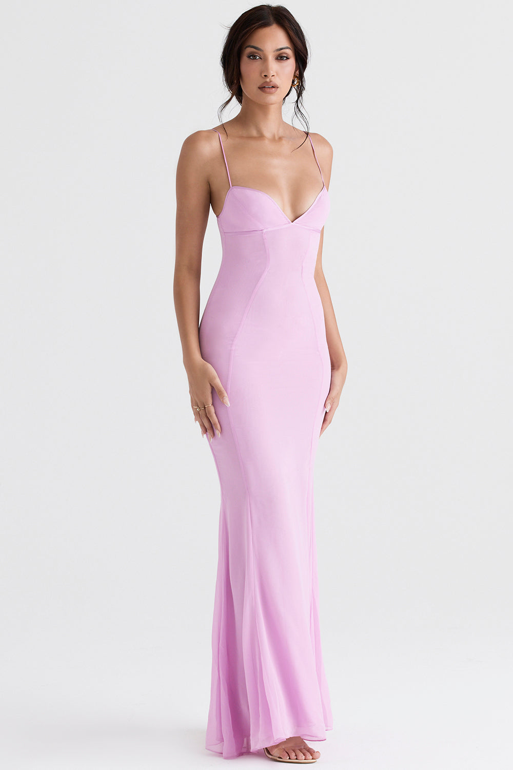 Maxi dress with corset