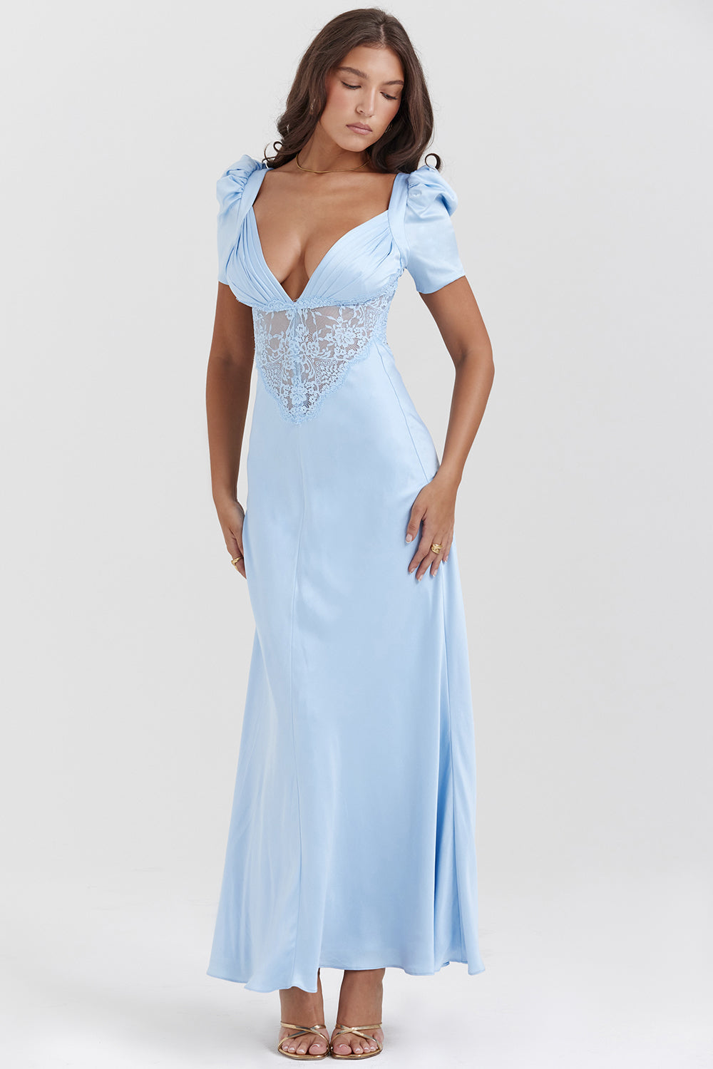 Pure silk and lace dress