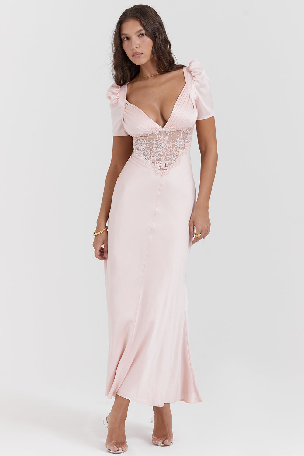Pure silk and lace dress