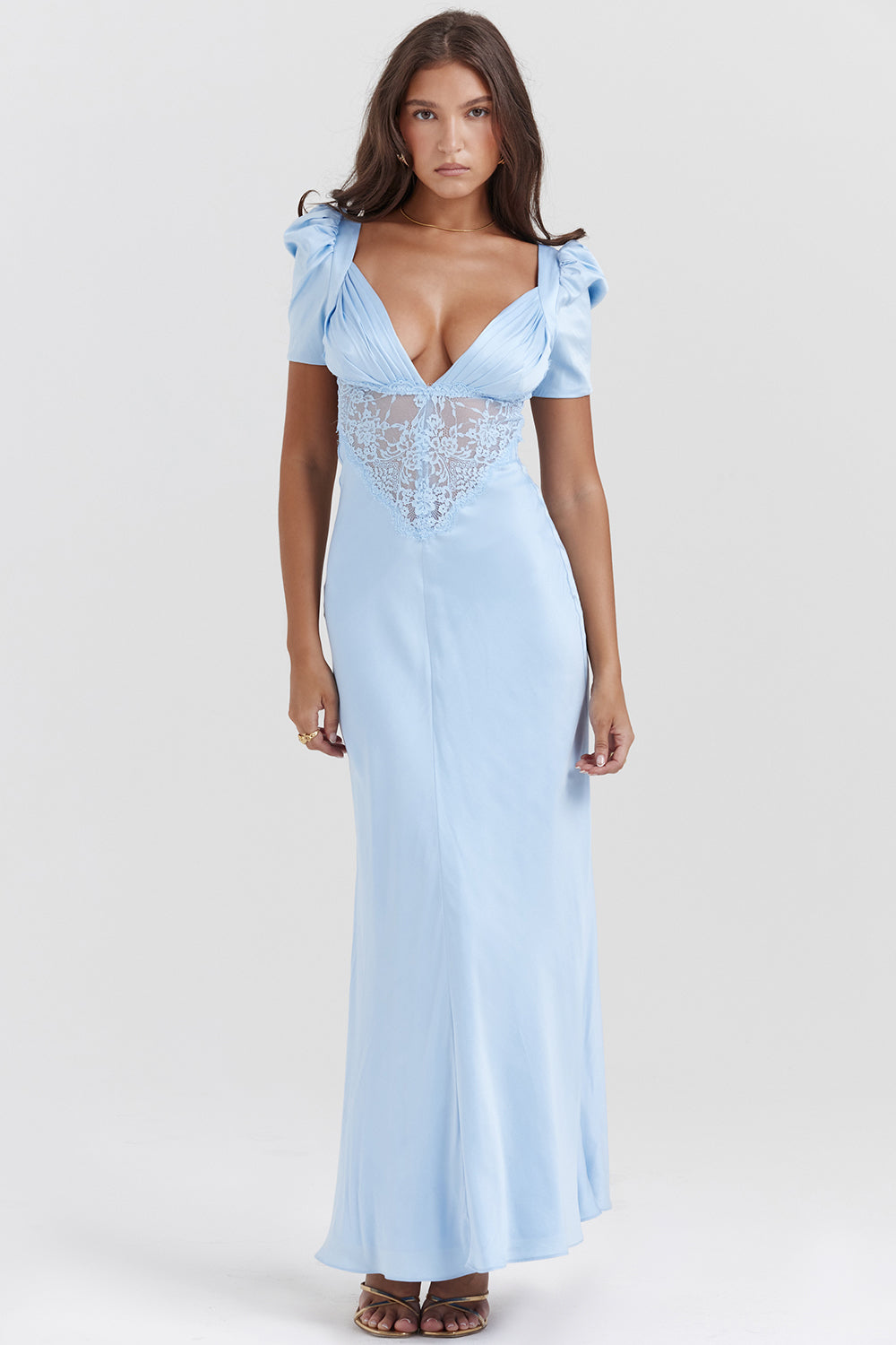 Pure silk and lace dress