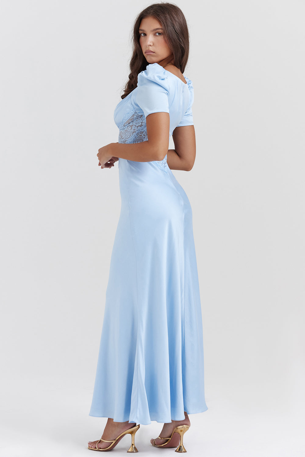 Pure silk and lace dress