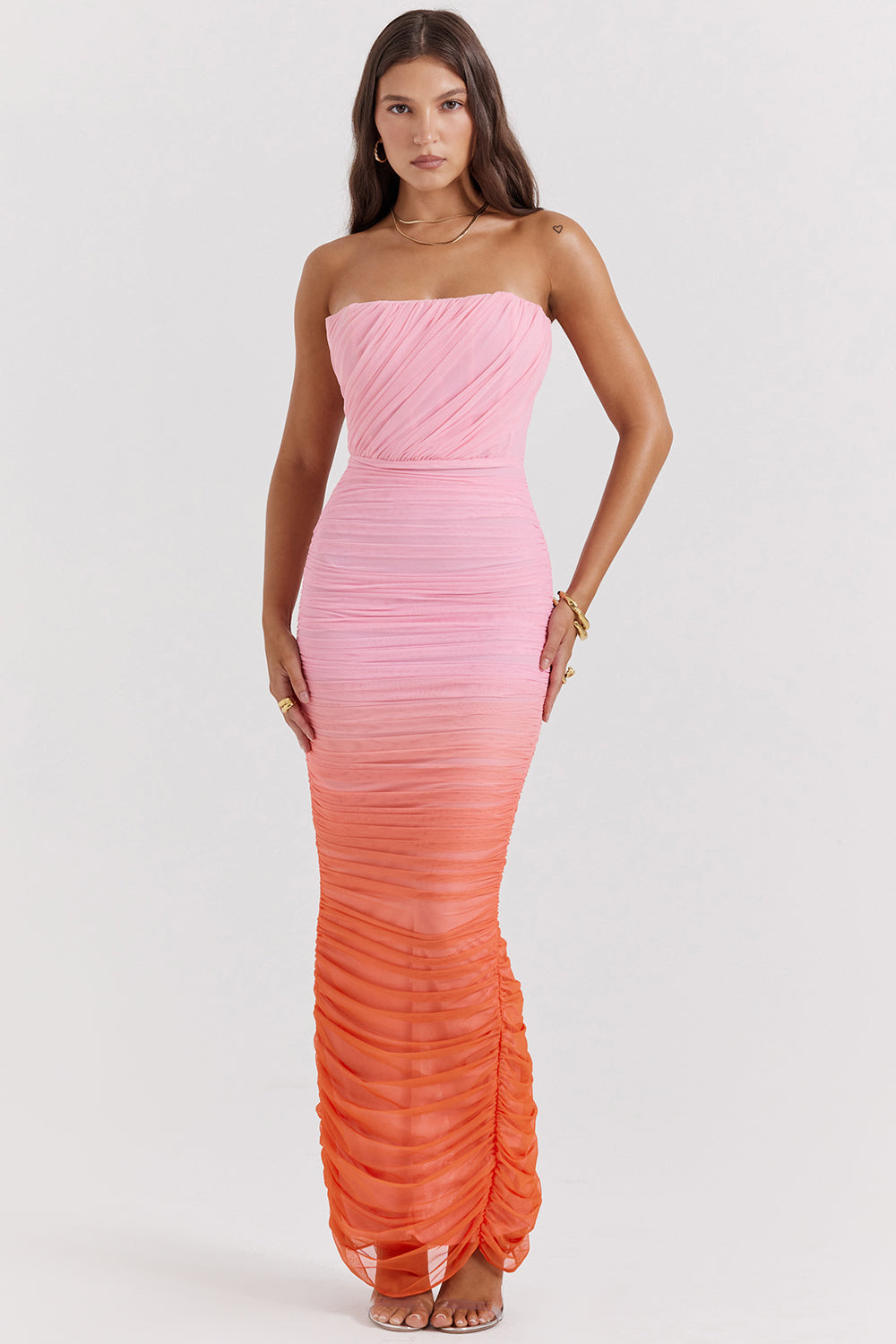 Maxi dress with ruffles