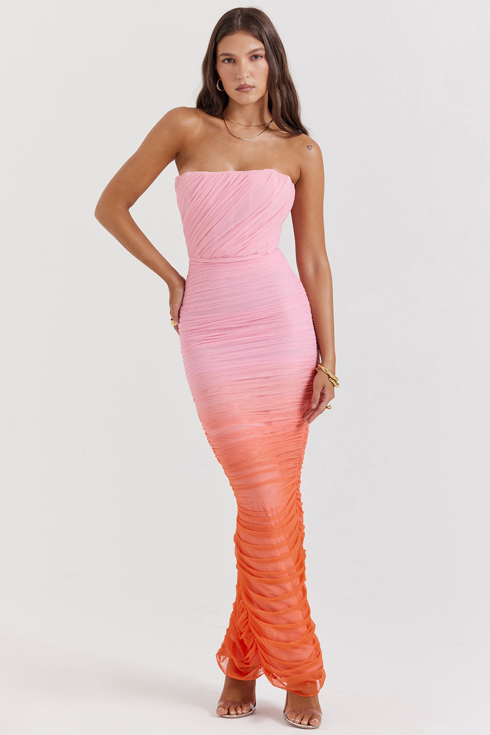 Maxi dress with ruffles