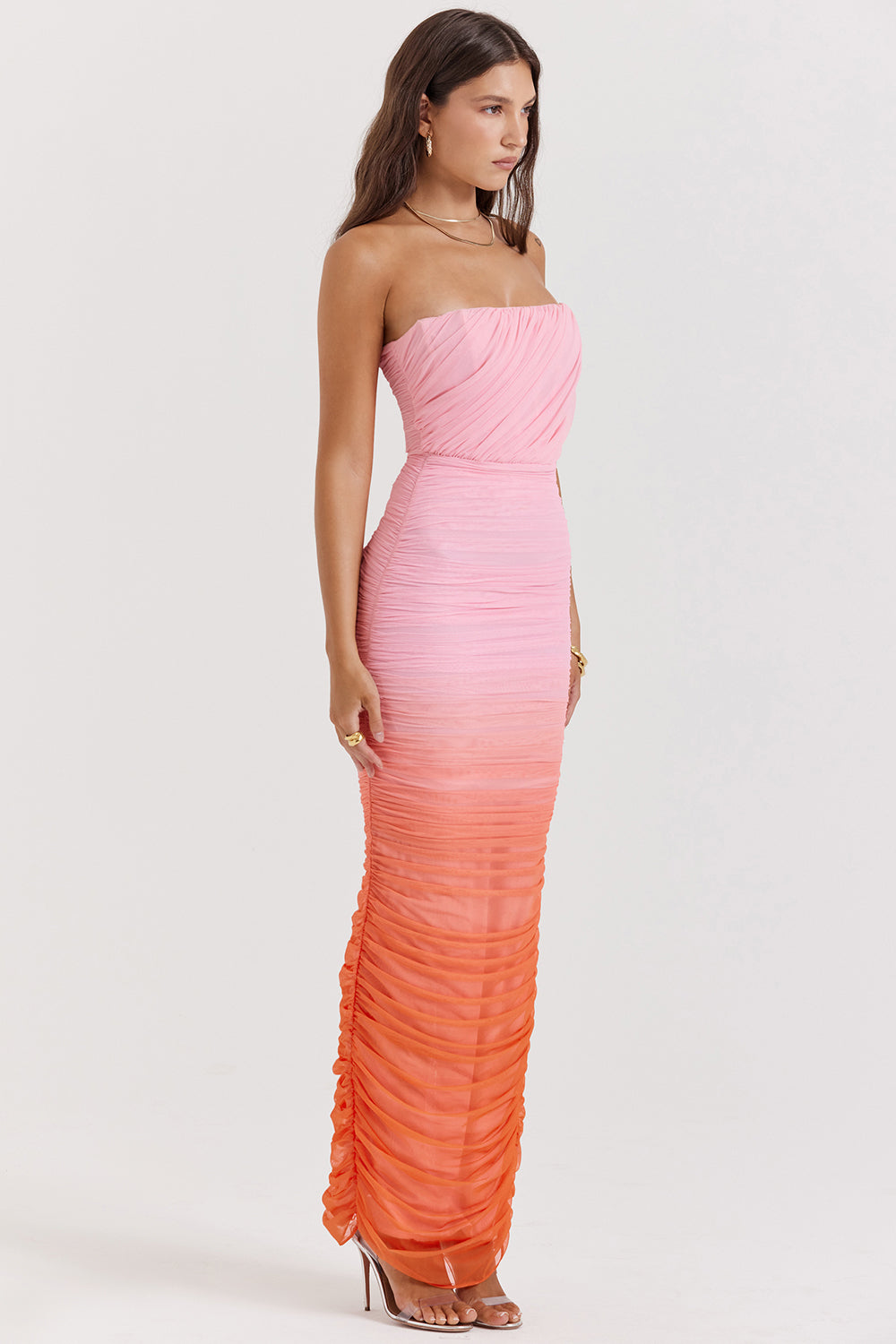 Maxi dress with ruffles